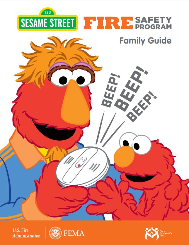 Sesame Street Fire Safety Program Family Guide front cover
