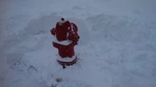 Fire hydrant cleared of snow