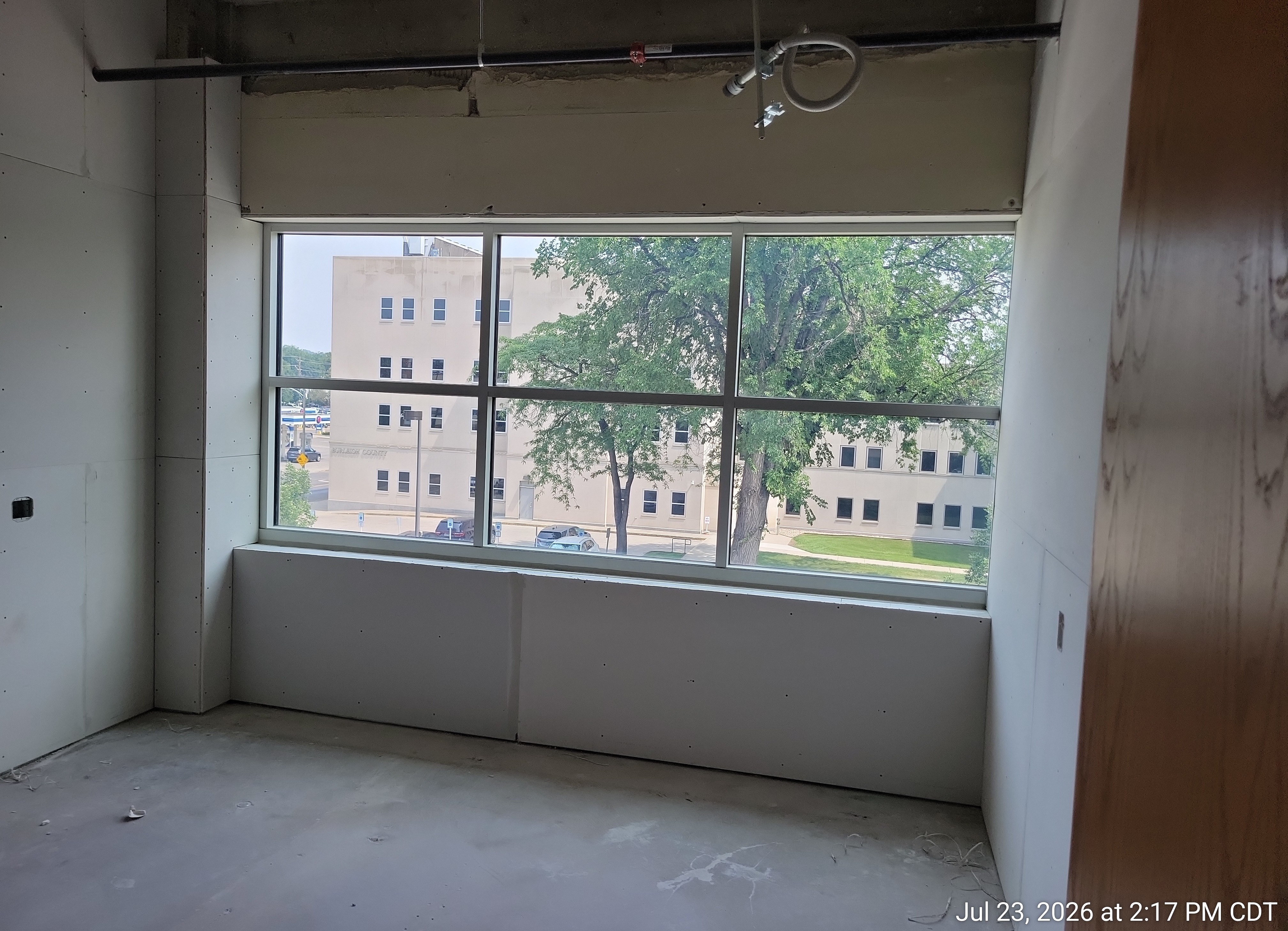 Third floor view of courthouse