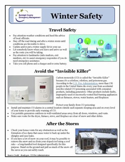 Winter Safety Tips Poster