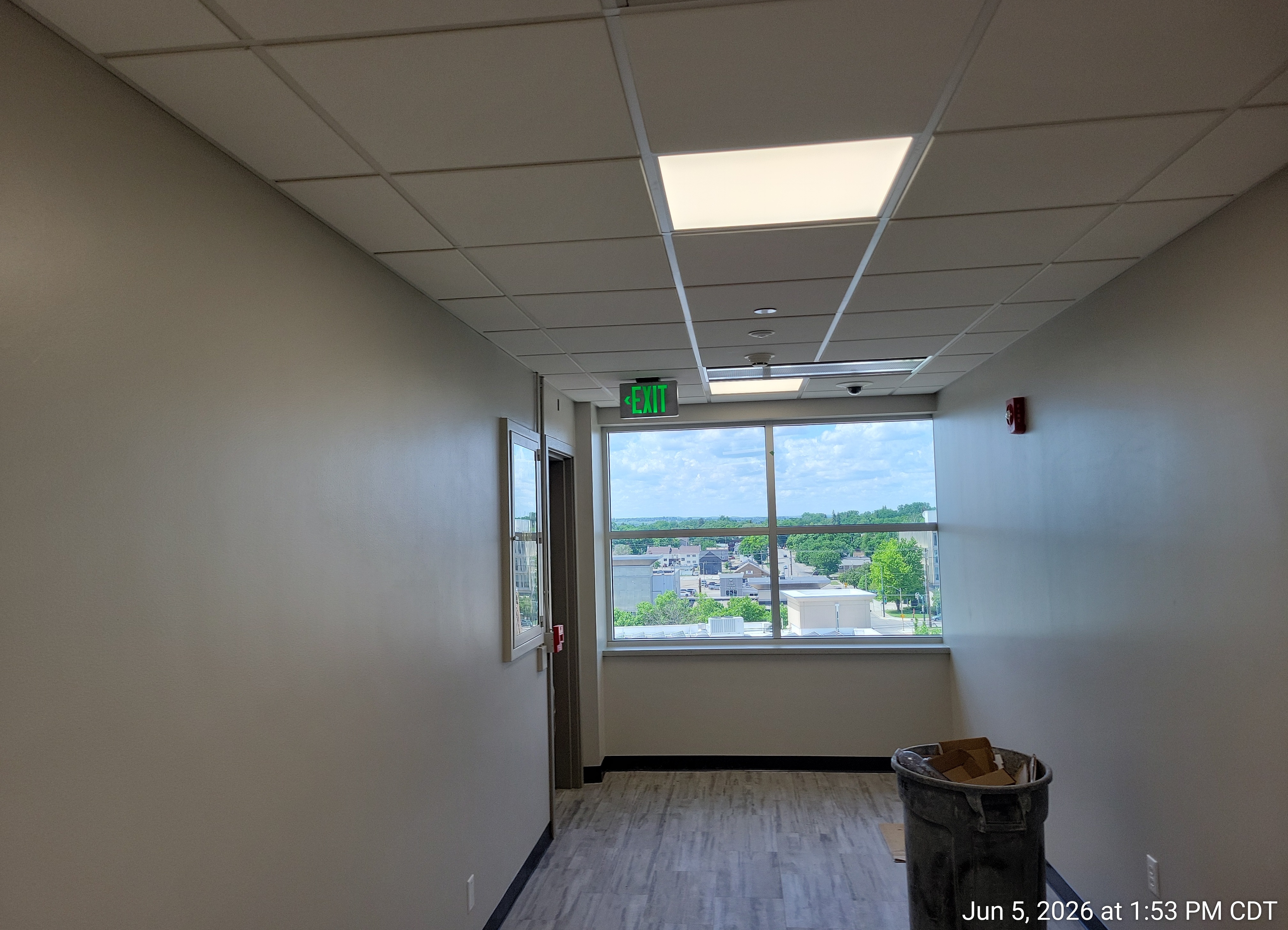 Sixth floor stair hallway